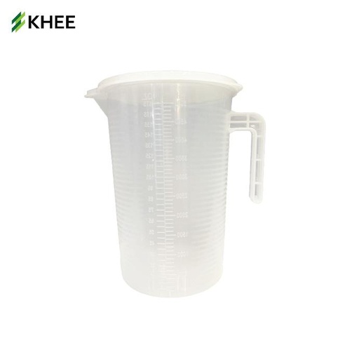 [EQ-MKS-10071] เหยือกพลาสติกขุ่น PP พร้อมฝาปิด 5,000 มล.