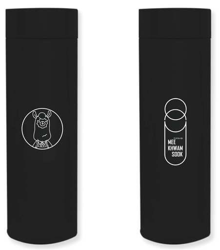 [PM-MKS-10006] กระบอกพรีเมียมมีความสุข 500 มล. (สีดำ) รุ่น 2
